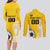Custom Colombia Football Couples Matching Long Sleeve Bodycon Dress and Long Sleeve Button Shirt Go Champions - Wonder Print Shop