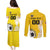 Custom Colombia Football Couples Matching Puletasi and Long Sleeve Button Shirt Go Champions - Wonder Print Shop