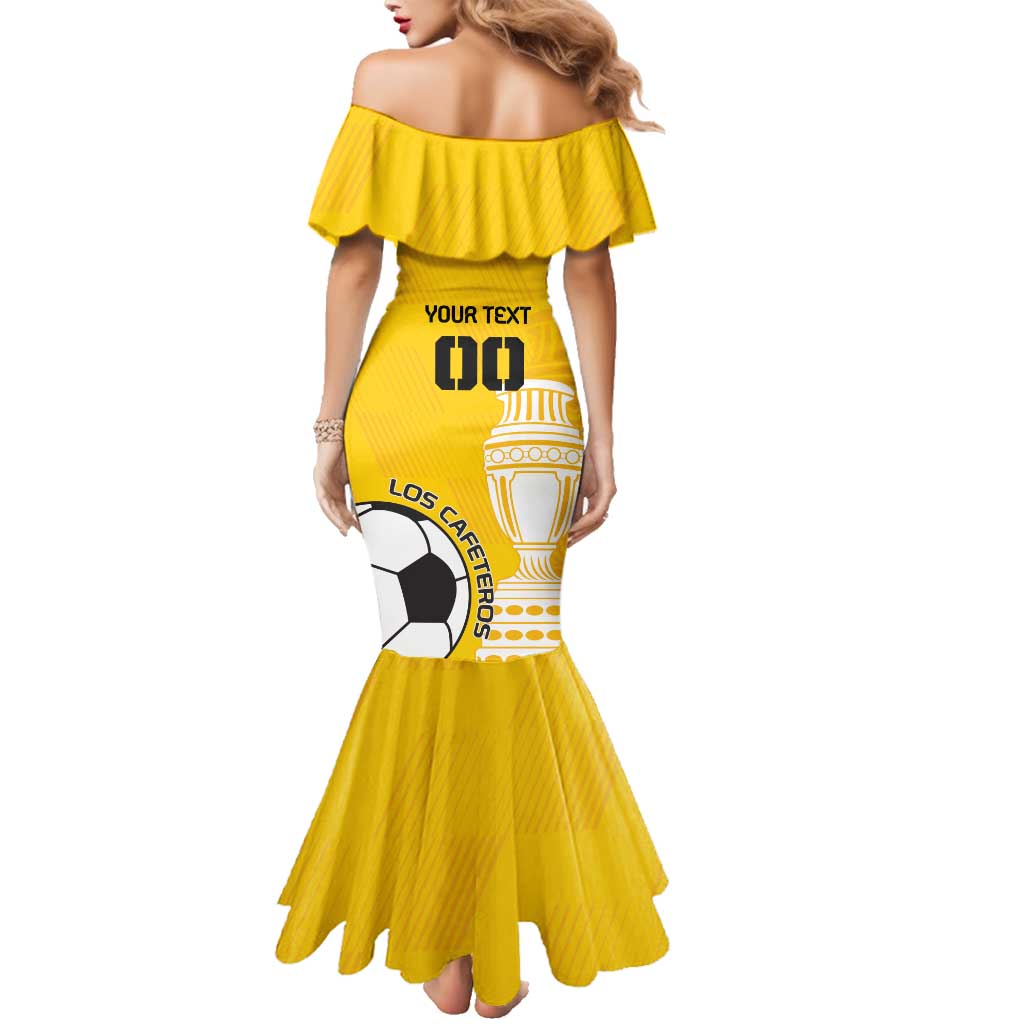 Custom Colombia Football Family Matching Mermaid Dress and Hawaiian Shirt Go Champions - Wonder Print Shop
