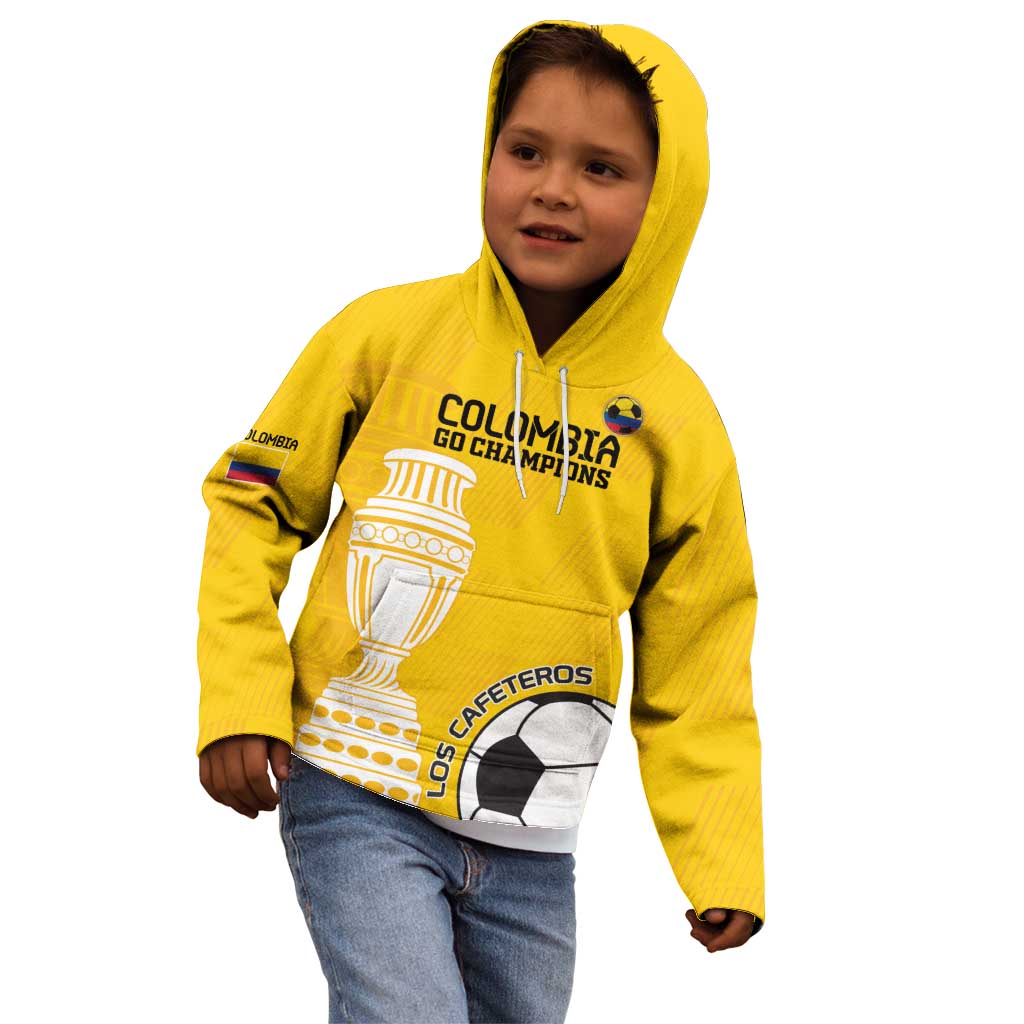 Custom Colombia Football Kid Hoodie Go Champions - Wonder Print Shop