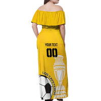 Custom Colombia Football Off Shoulder Maxi Dress Go Champions - Wonder Print Shop