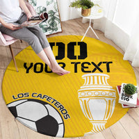 Custom Colombia Football Round Carpet Go Champions
