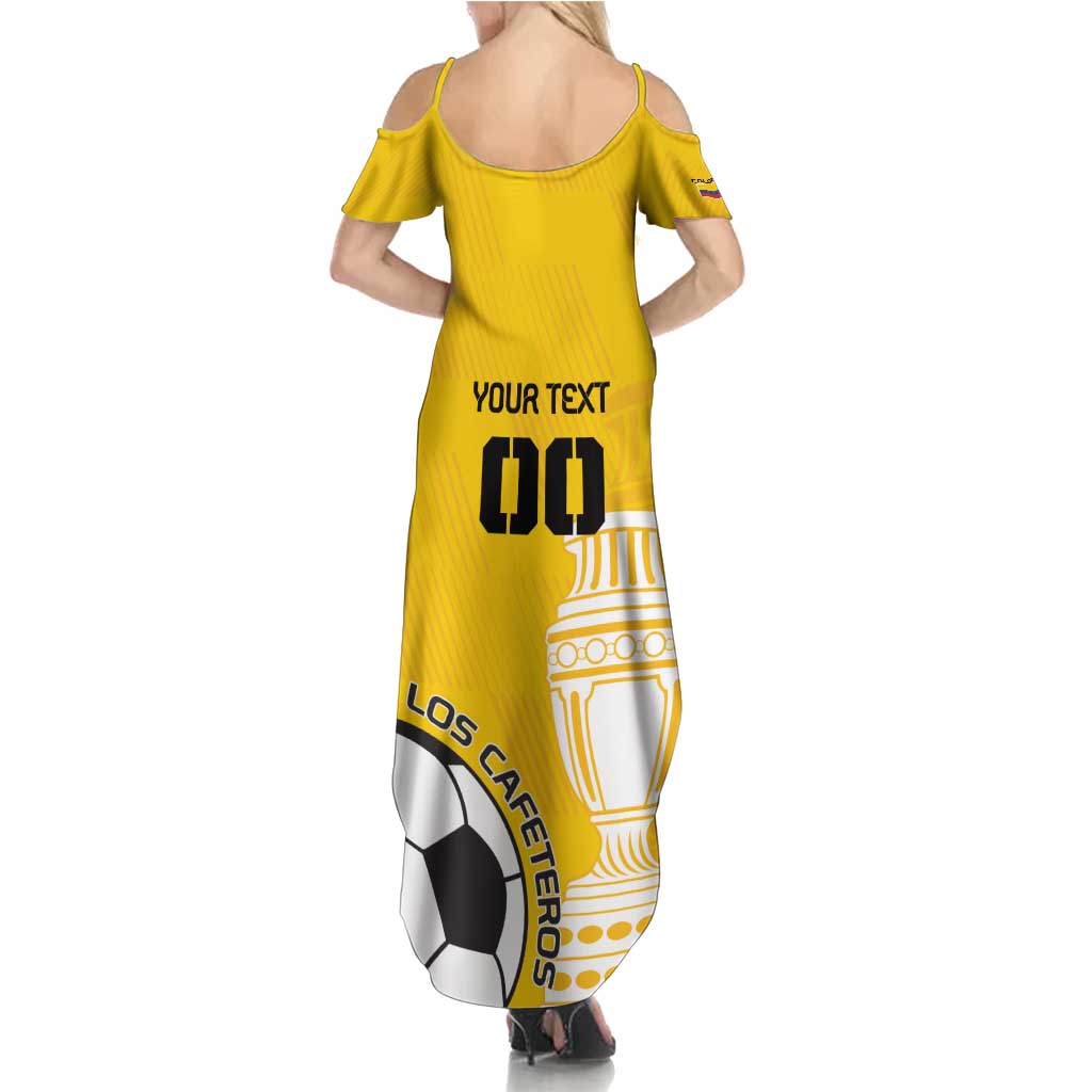 Custom Colombia Football Summer Maxi Dress Go Champions - Wonder Print Shop
