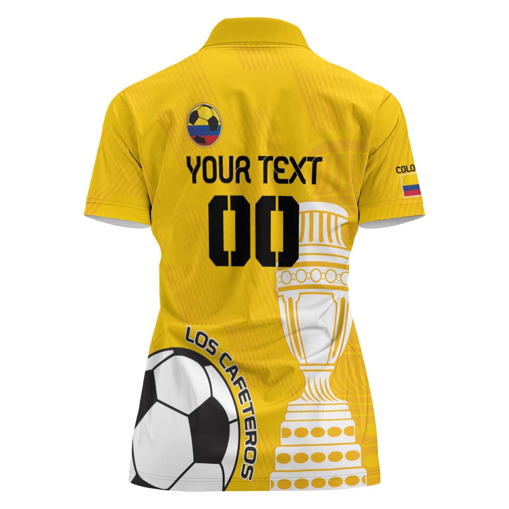 Custom Colombia Football Women Polo Shirt Go Champions - Wonder Print Shop