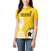 Custom Colombia Football Women Polo Shirt Go Champions - Wonder Print Shop
