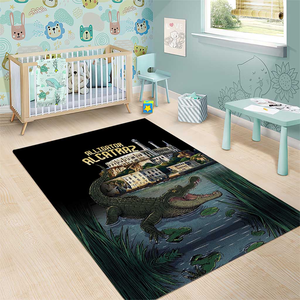 Everglades Alligator Alcatraz Florida Area Rug - Wonder Print Shop
