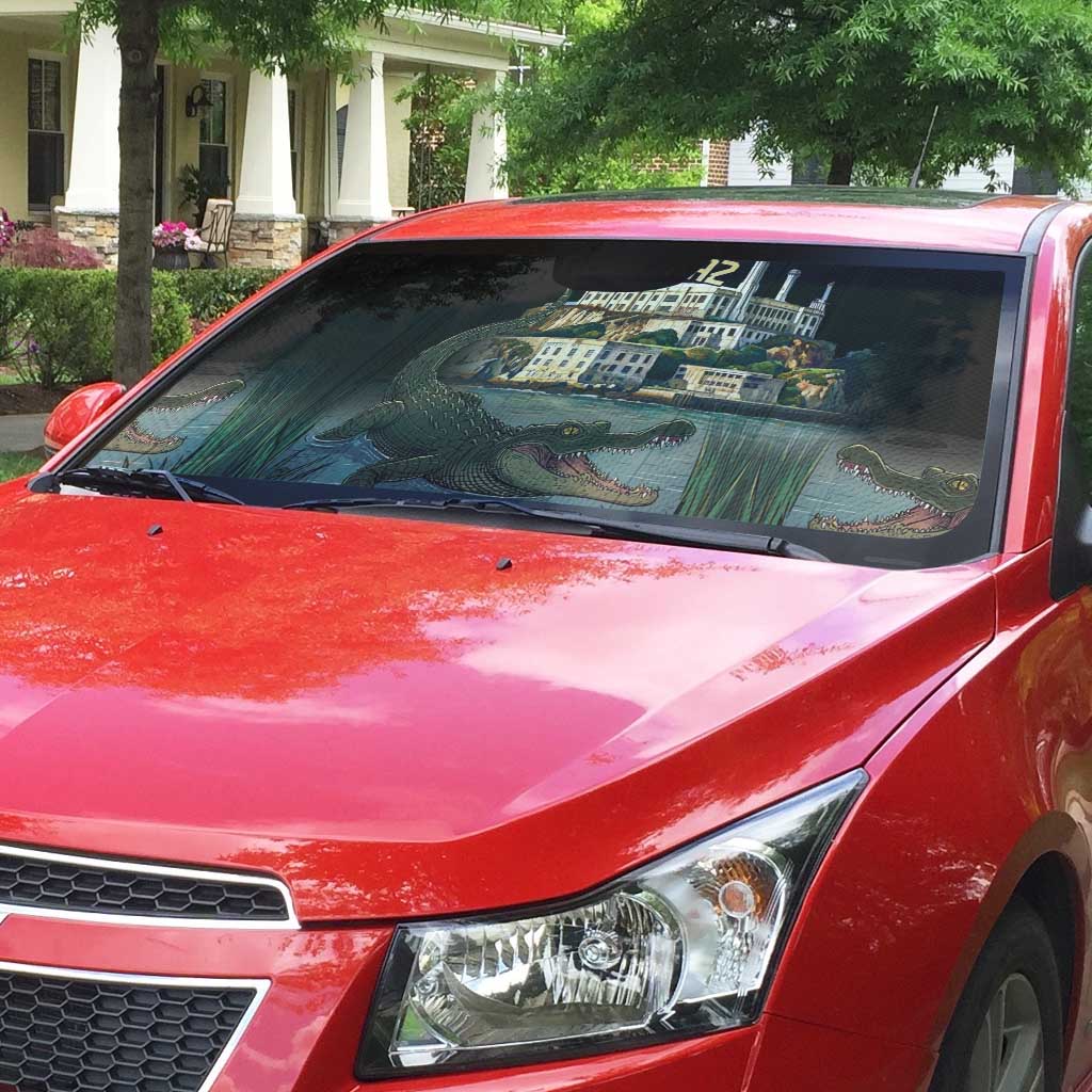 Everglades Alligator Alcatraz Florida Auto Sun Shade - Wonder Print Shop