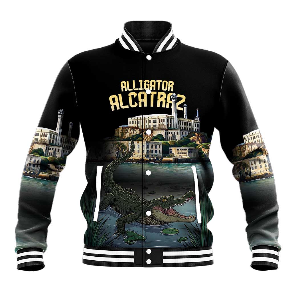 Everglades Alligator Alcatraz Florida Baseball Jacket - Wonder Print Shop