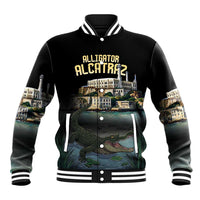 Everglades Alligator Alcatraz Florida Baseball Jacket - Wonder Print Shop