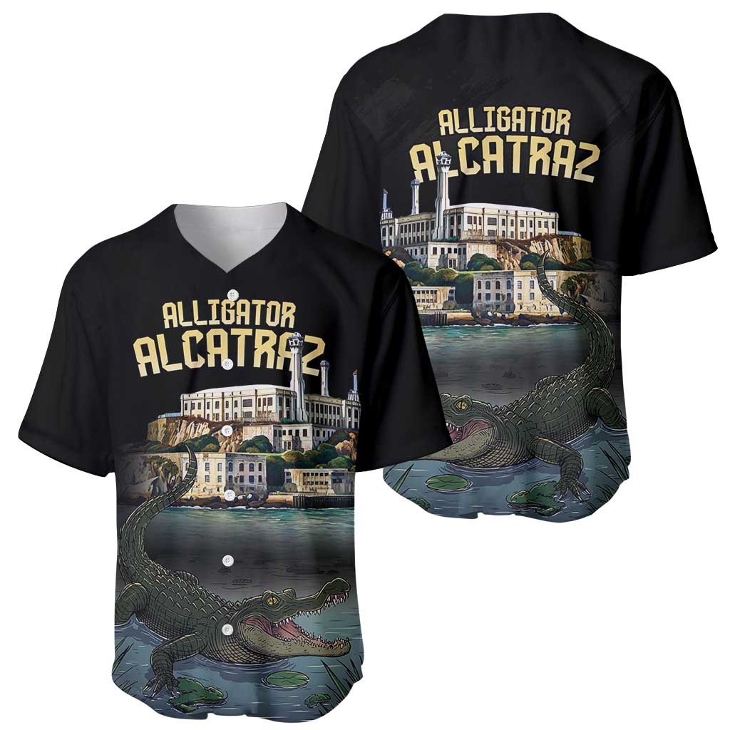 Everglades Alligator Alcatraz Florida Baseball Jersey - Wonder Print Shop