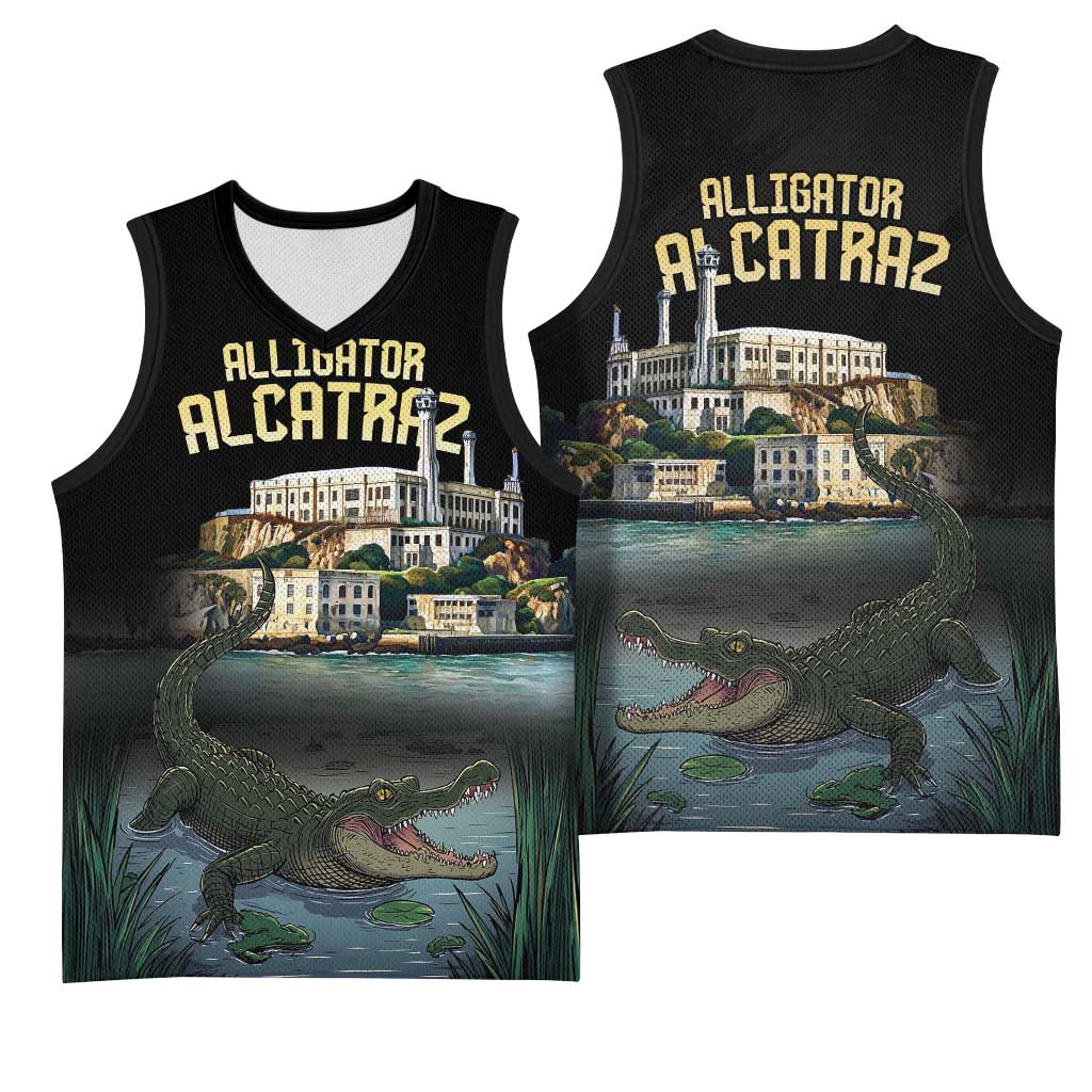 Everglades Alligator Alcatraz Florida Basketball Jersey - Wonder Print Shop