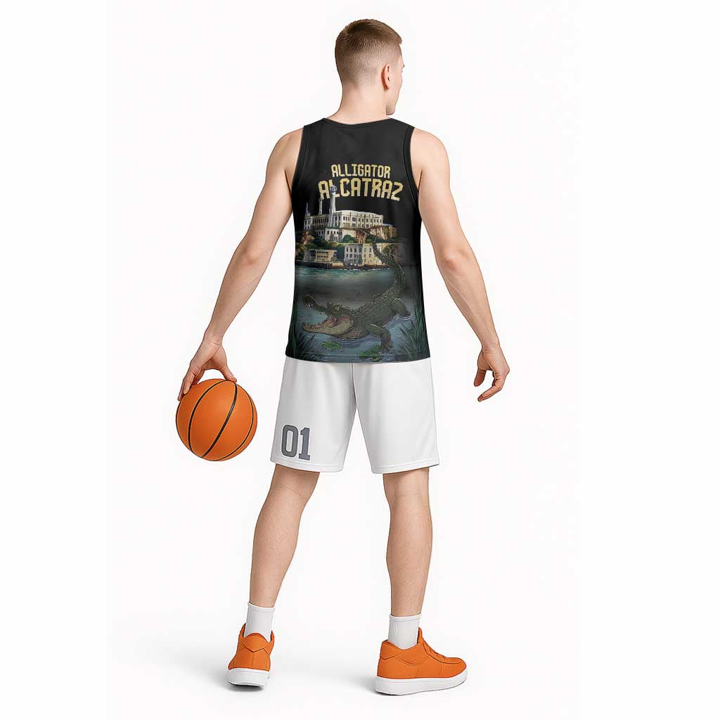 Everglades Alligator Alcatraz Florida Basketball Jersey - Wonder Print Shop