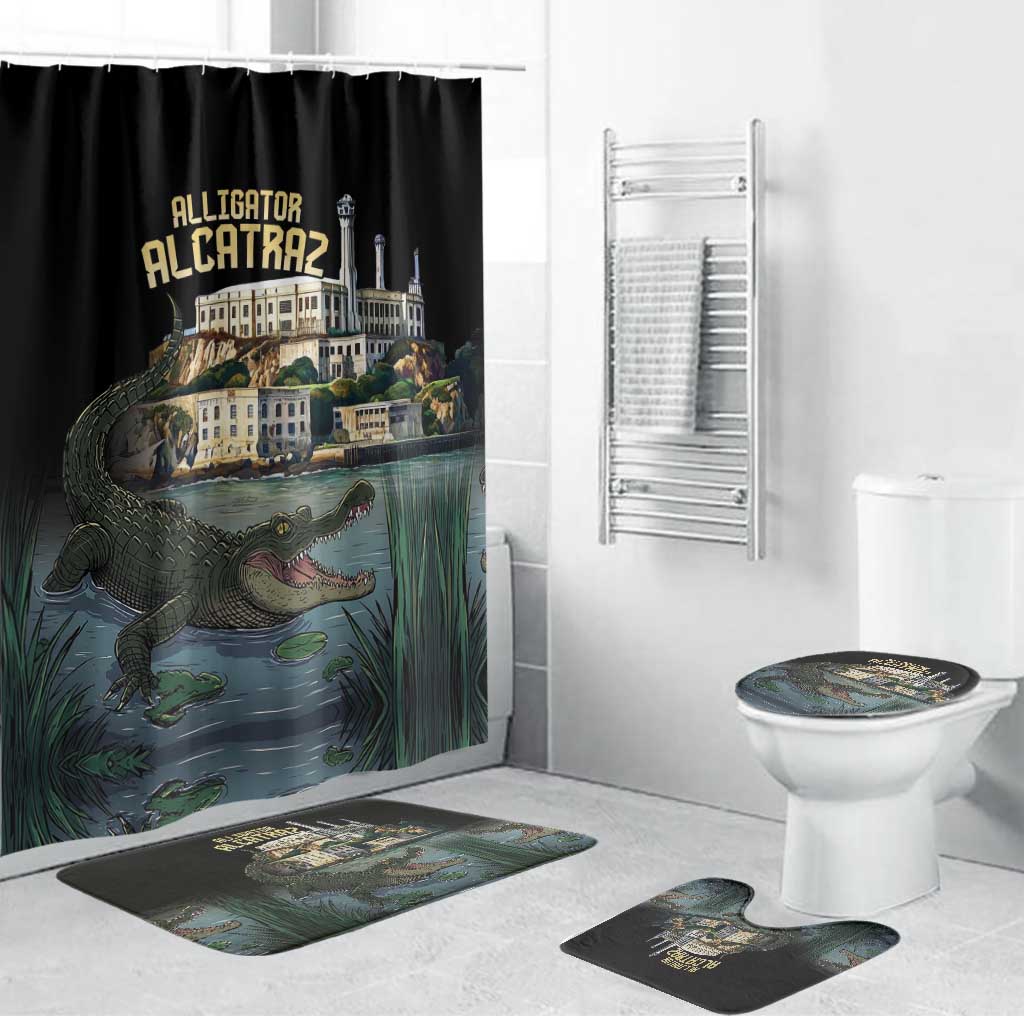 Everglades Alligator Alcatraz Florida Bathroom Set - Wonder Print Shop