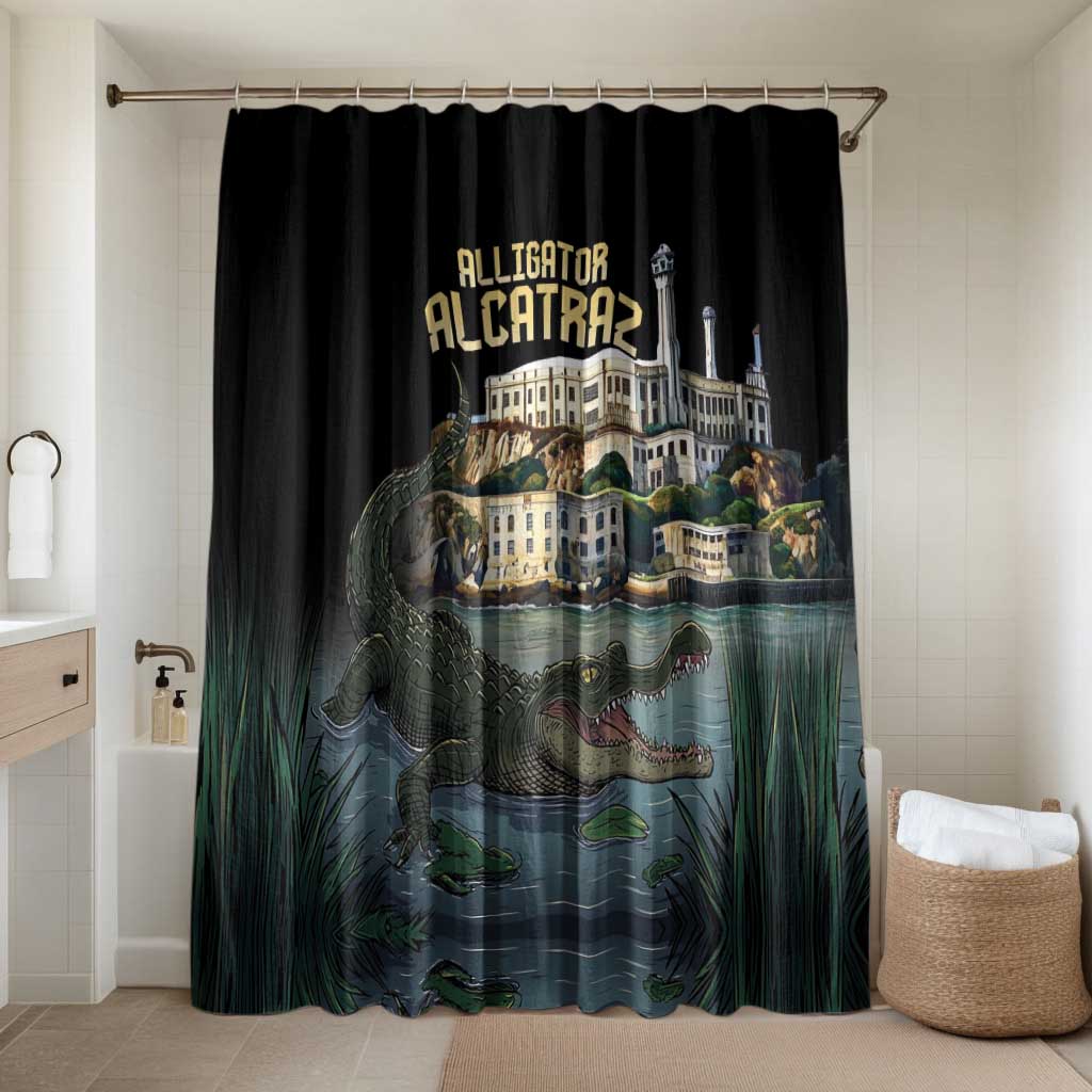 Everglades Alligator Alcatraz Florida Bathroom Set - Wonder Print Shop