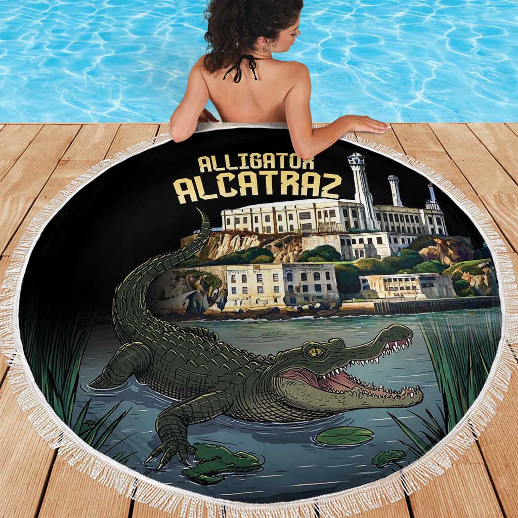 Everglades Alligator Alcatraz Florida Beach Blanket - Wonder Print Shop