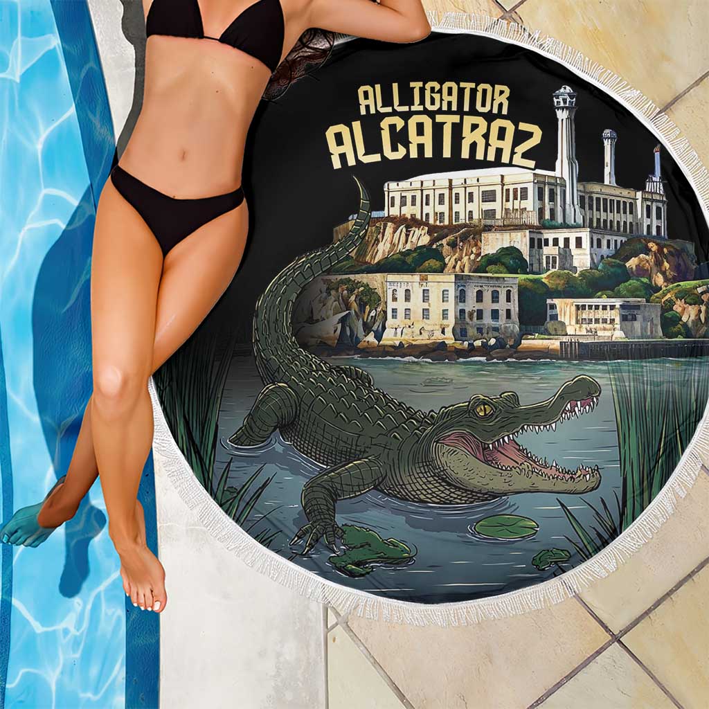 Everglades Alligator Alcatraz Florida Beach Blanket - Wonder Print Shop