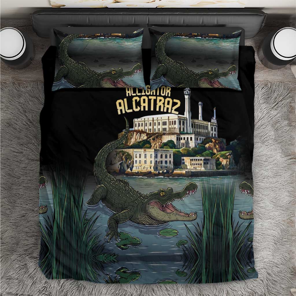 Everglades Alligator Alcatraz Florida Bedding Set - Wonder Print Shop
