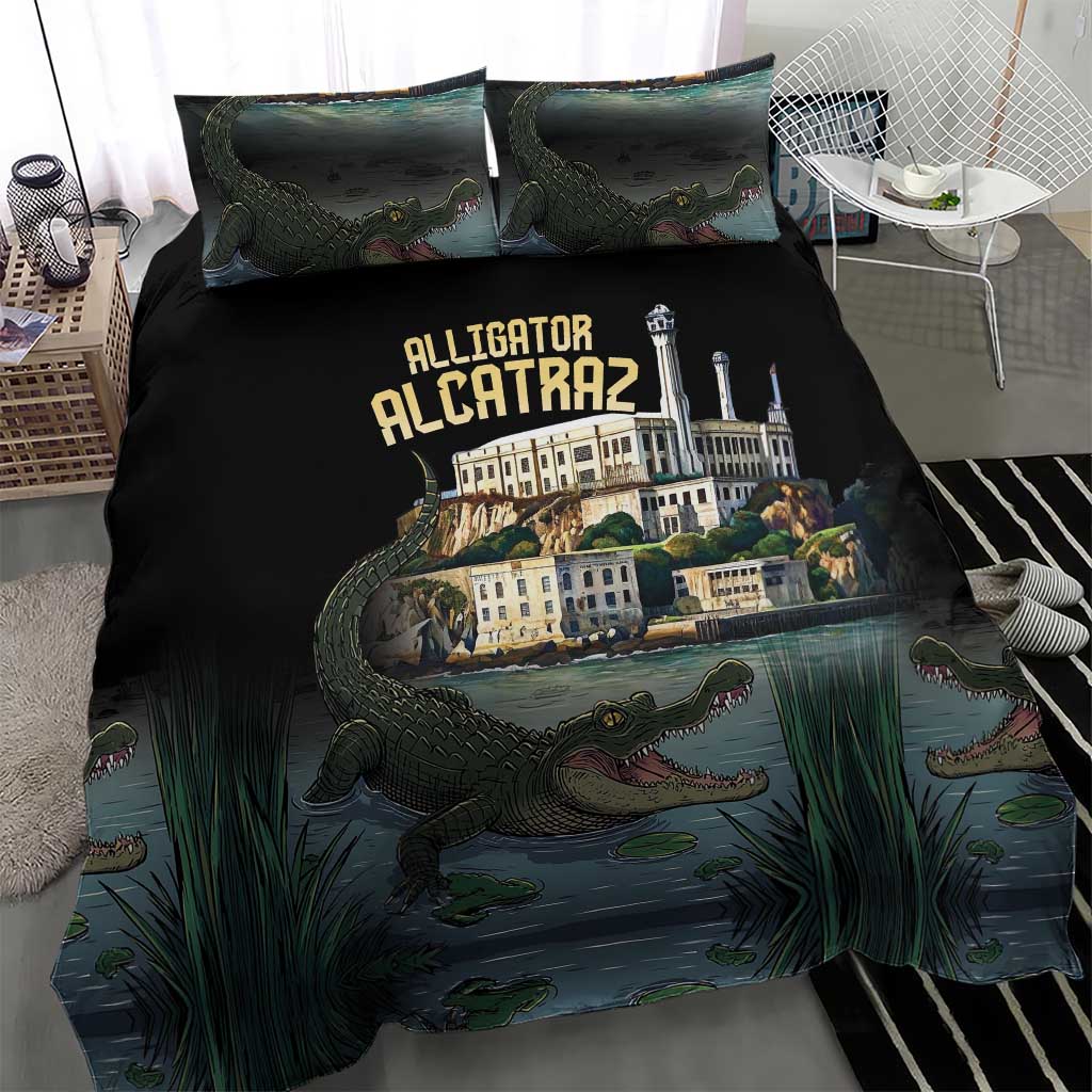 Everglades Alligator Alcatraz Florida Bedding Set - Wonder Print Shop