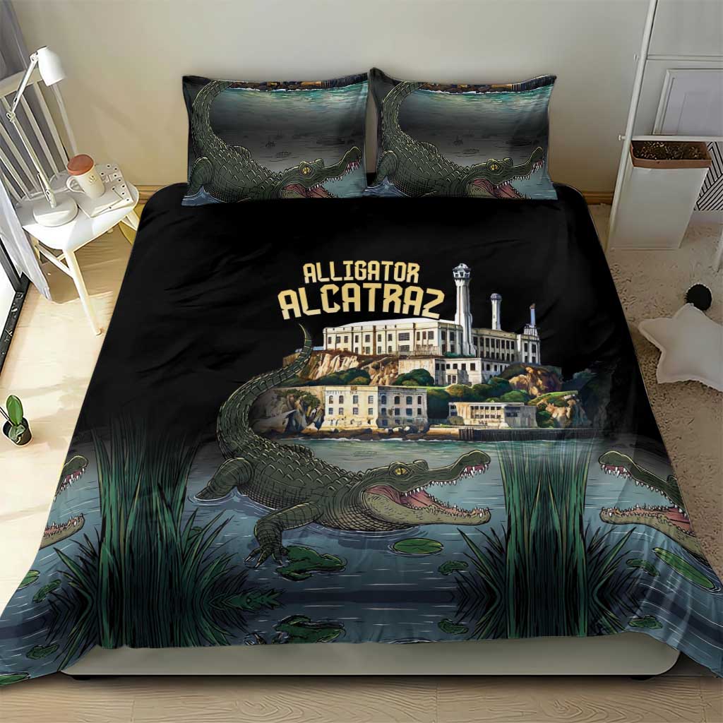 Everglades Alligator Alcatraz Florida Bedding Set - Wonder Print Shop