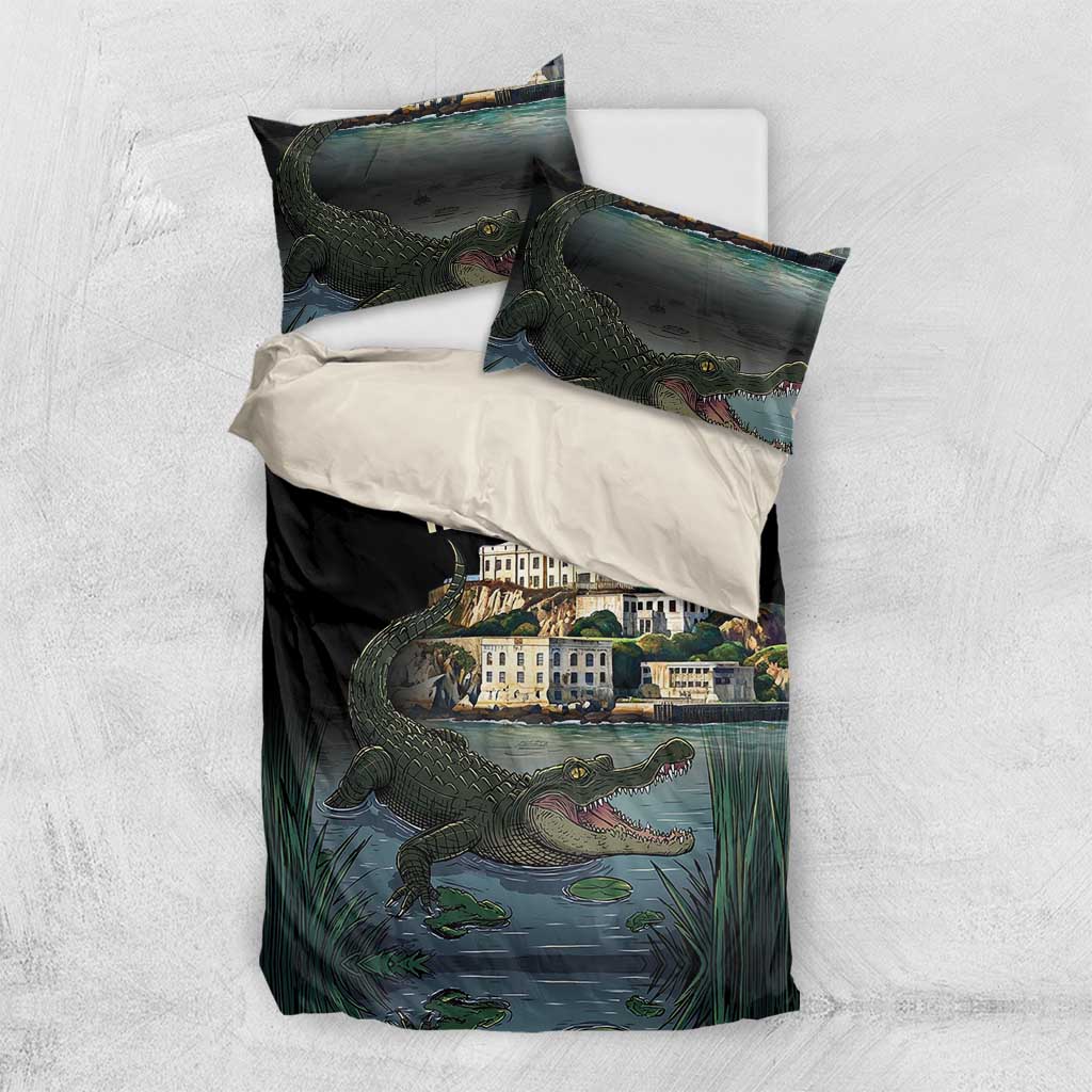 Everglades Alligator Alcatraz Florida Bedding Set - Wonder Print Shop