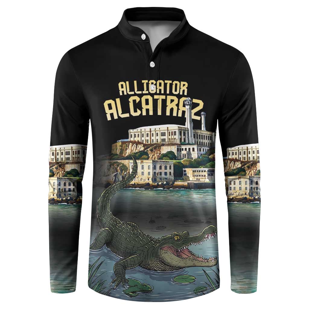 Everglades Alligator Alcatraz Florida Button Sweatshirt - Wonder Print Shop