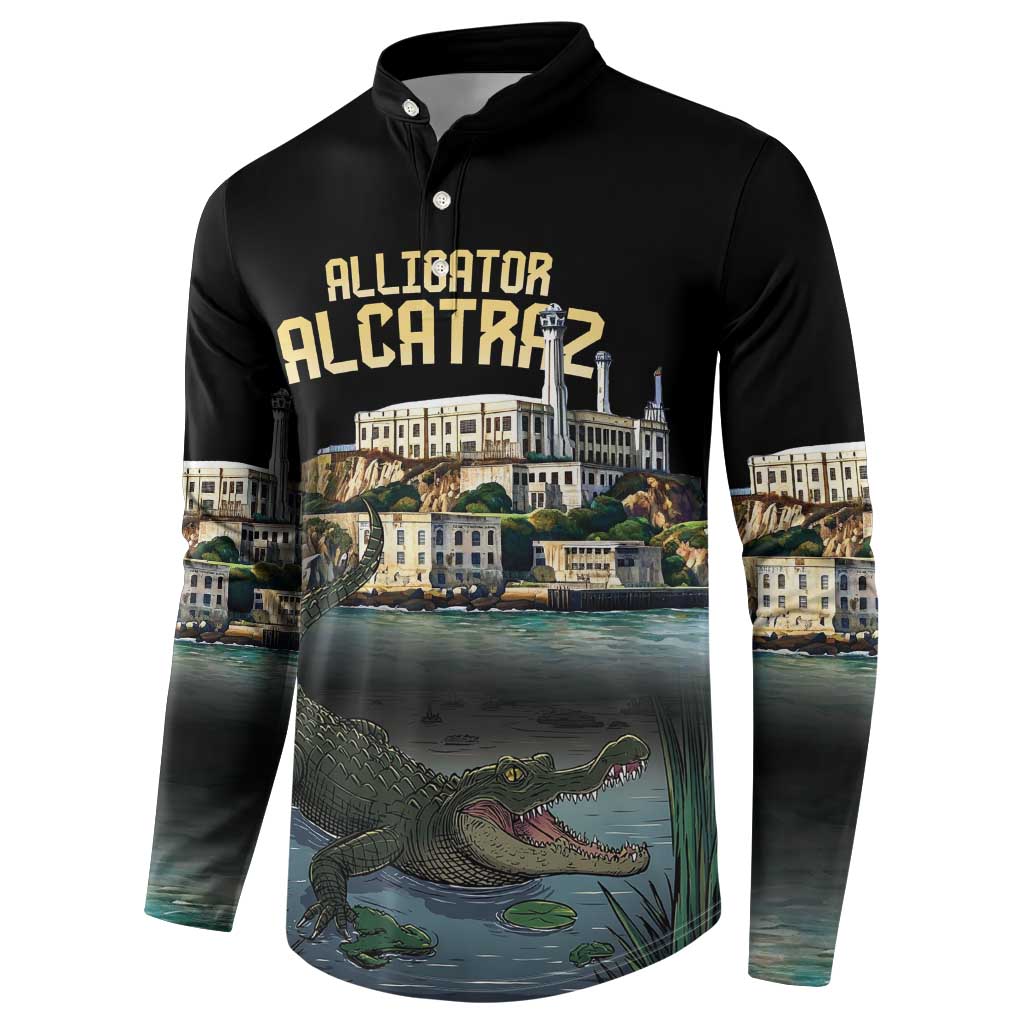 Everglades Alligator Alcatraz Florida Button Sweatshirt - Wonder Print Shop