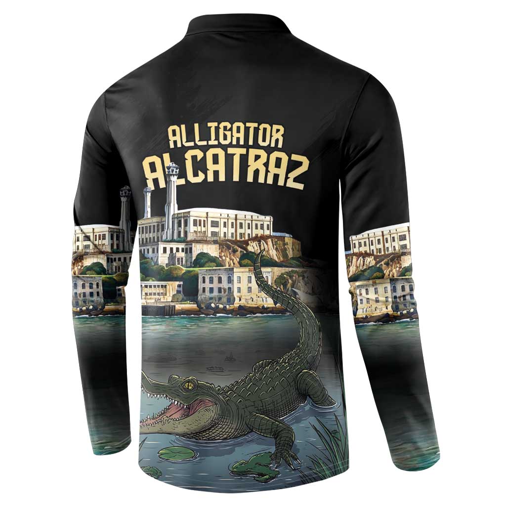 Everglades Alligator Alcatraz Florida Button Sweatshirt - Wonder Print Shop