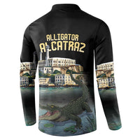 Everglades Alligator Alcatraz Florida Button Sweatshirt - Wonder Print Shop