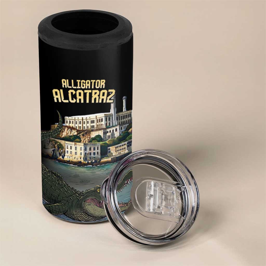 Everglades Alligator Alcatraz Florida 4 in 1 Can Cooler Tumbler - Wonder Print Shop