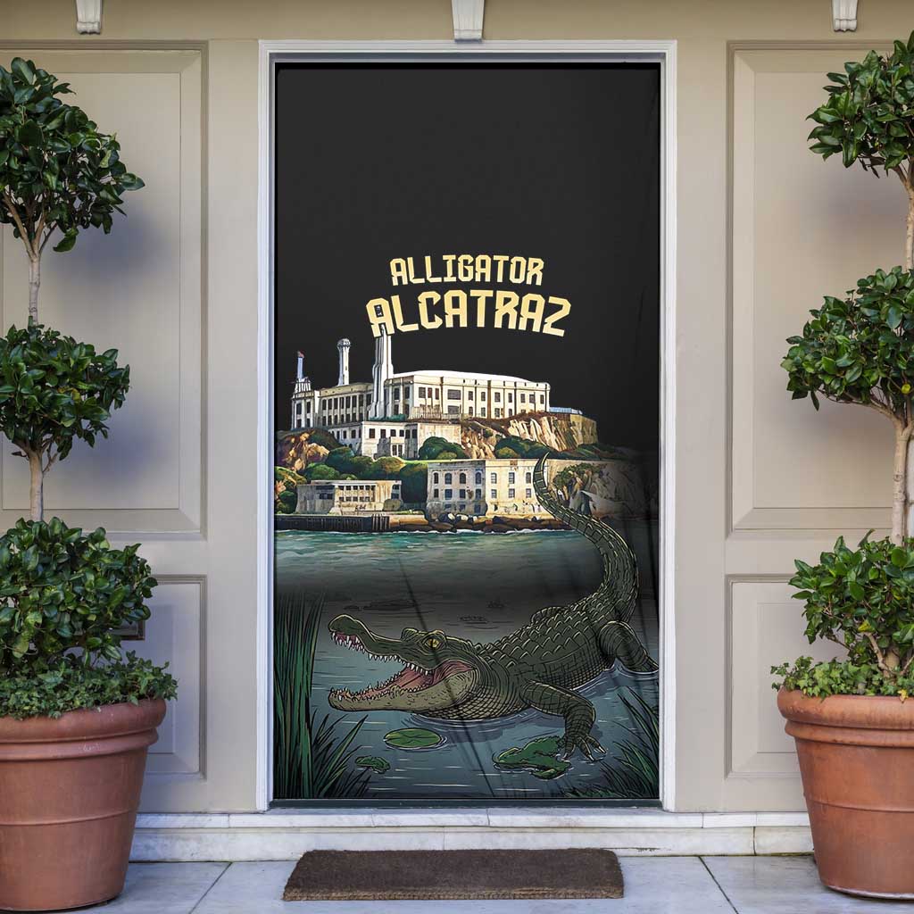 Everglades Alligator Alcatraz Florida Door Cover - Wonder Print Shop