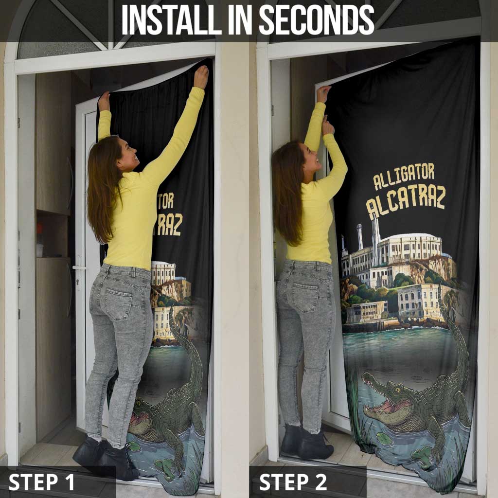 Everglades Alligator Alcatraz Florida Door Cover - Wonder Print Shop