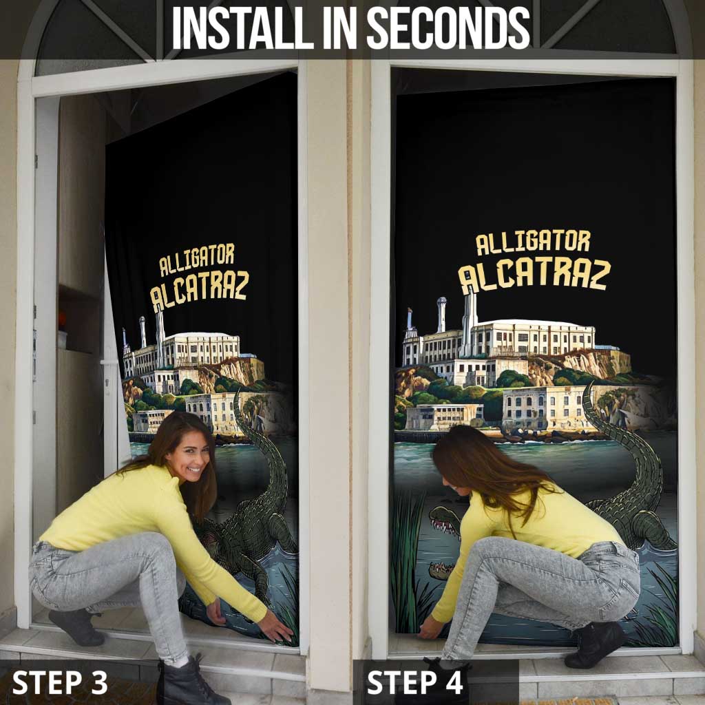 Everglades Alligator Alcatraz Florida Door Cover - Wonder Print Shop