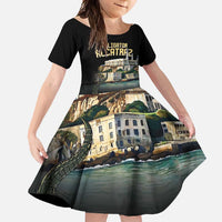Everglades Alligator Alcatraz Florida Family Matching Long Sleeve Bodycon Dress and Hawaiian Shirt - Wonder Print Shop