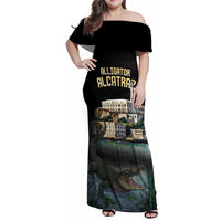 Everglades Alligator Alcatraz Florida Family Matching Off Shoulder Maxi Dress and Hawaiian Shirt - Wonder Print Shop