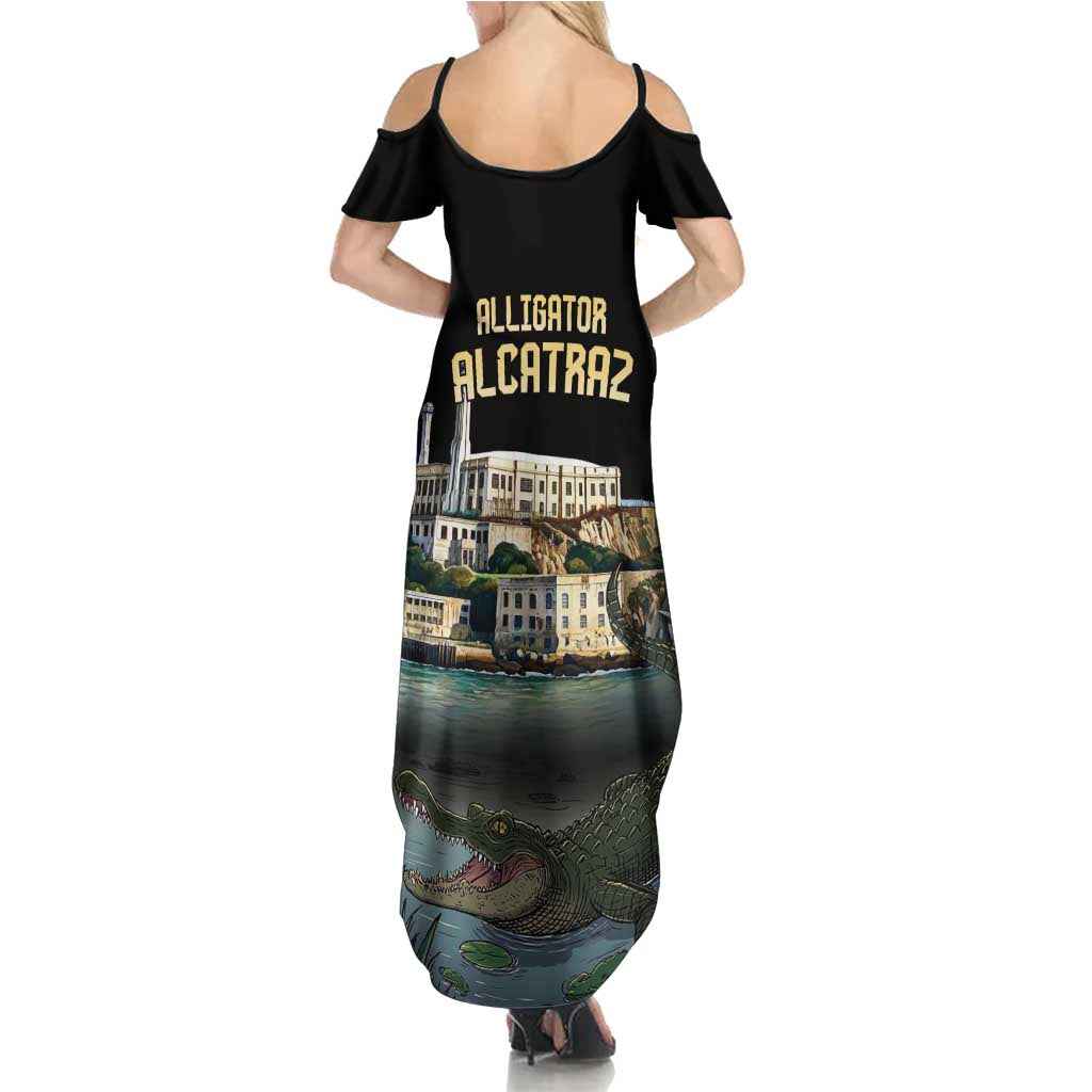 Everglades Alligator Alcatraz Florida Family Matching Summer Maxi Dress and Hawaiian Shirt - Wonder Print Shop