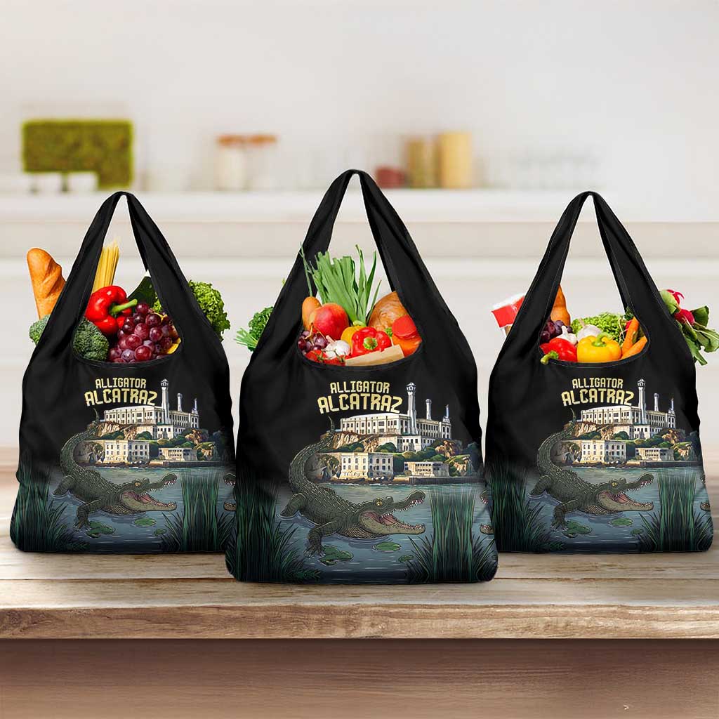 Everglades Alligator Alcatraz Florida Grocery Bag - Wonder Print Shop