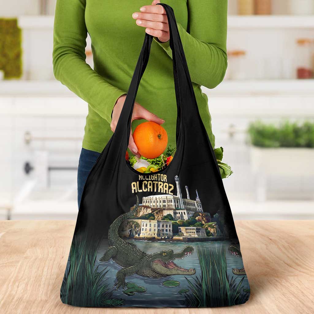 Everglades Alligator Alcatraz Florida Grocery Bag - Wonder Print Shop