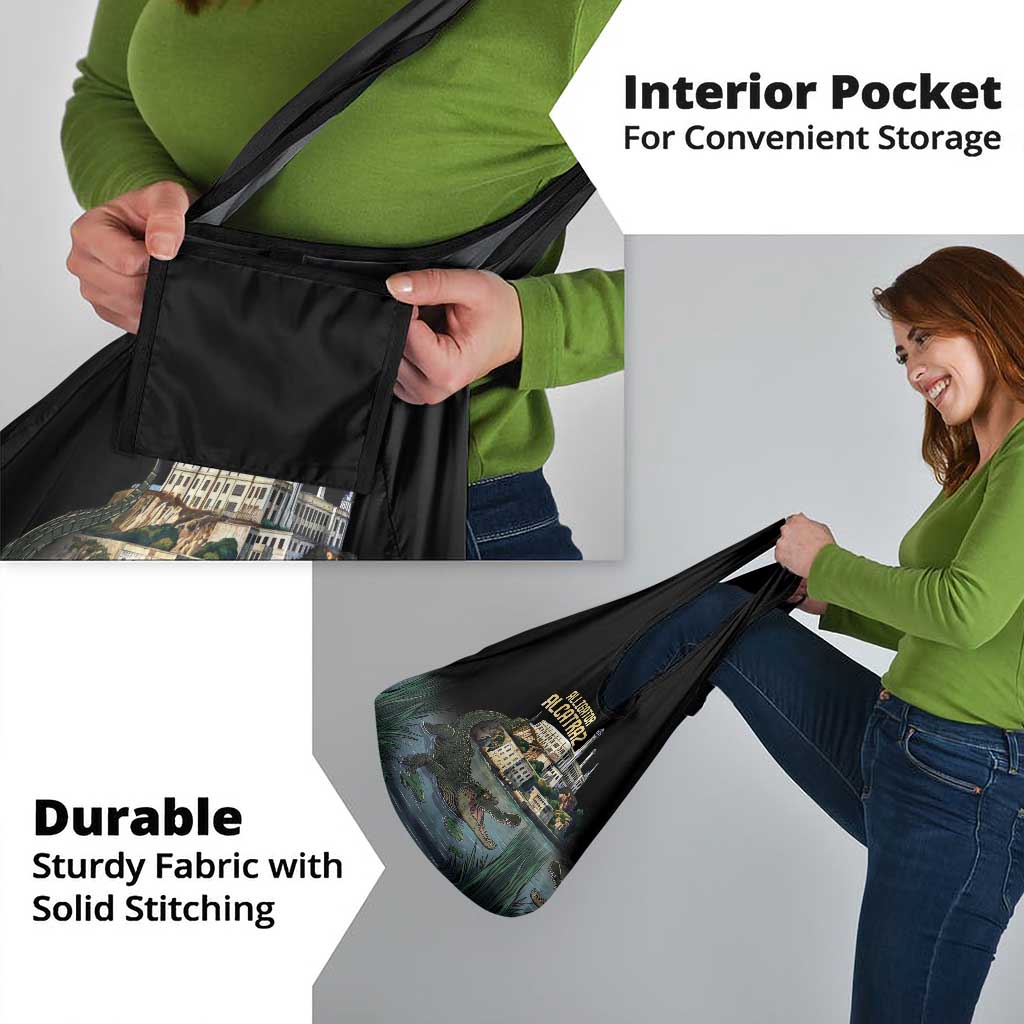 Everglades Alligator Alcatraz Florida Grocery Bag - Wonder Print Shop