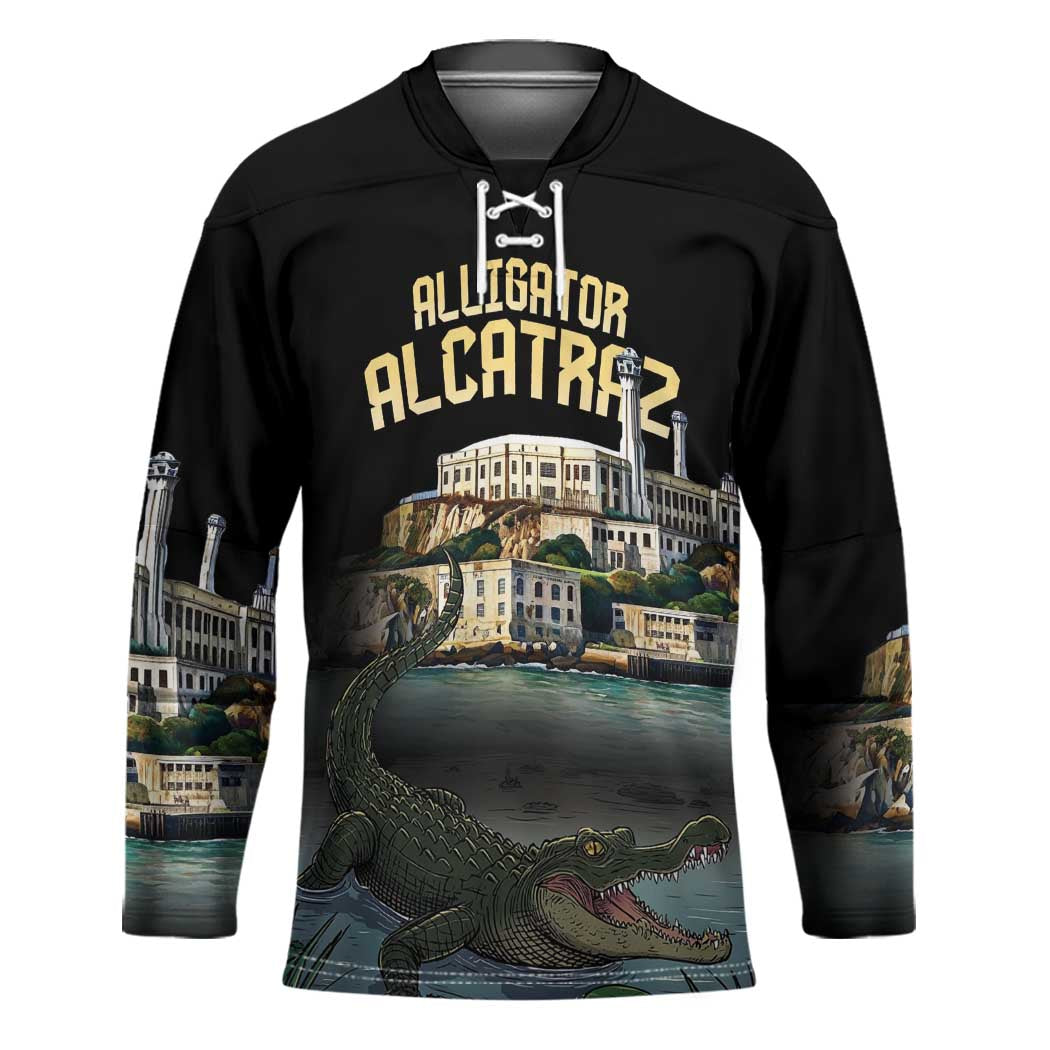 Everglades Alligator Alcatraz Florida Hockey Jersey - Wonder Print Shop