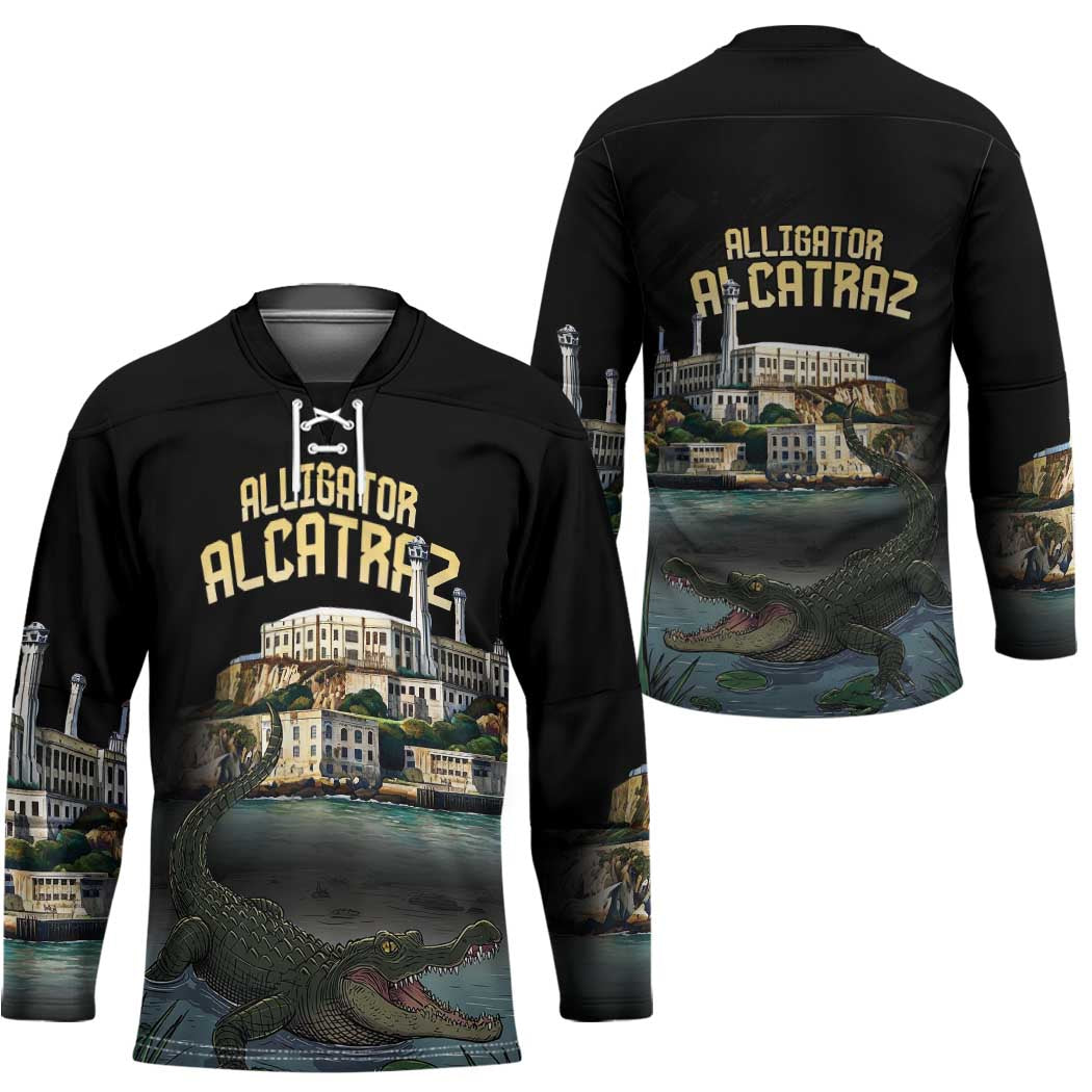 Everglades Alligator Alcatraz Florida Hockey Jersey - Wonder Print Shop