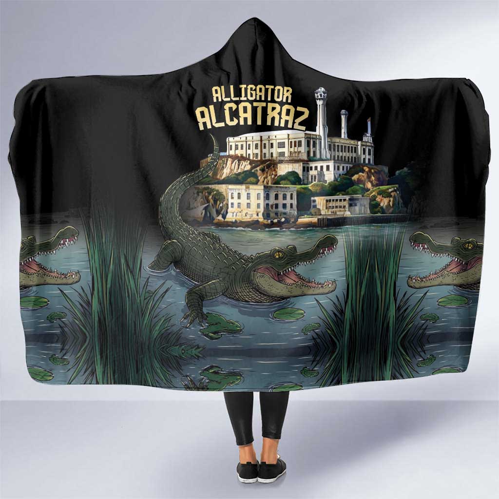 Everglades Alligator Alcatraz Florida Hooded Blanket - Wonder Print Shop