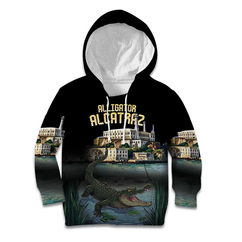 Everglades Alligator Alcatraz Florida Kid Hoodie - Wonder Print Shop