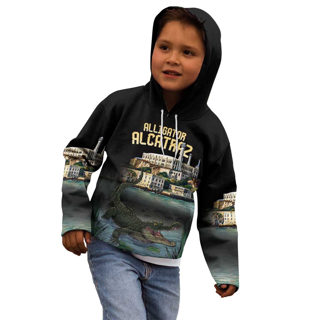 Everglades Alligator Alcatraz Florida Kid Hoodie - Wonder Print Shop