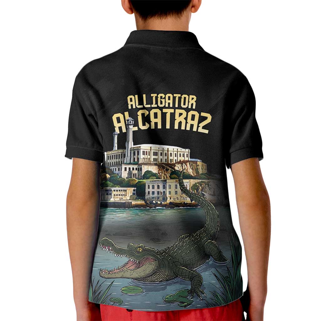 Everglades Alligator Alcatraz Florida Kid Polo Shirt - Wonder Print Shop
