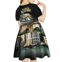 Everglades Alligator Alcatraz Florida Kid Short Sleeve Dress - Wonder Print Shop