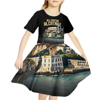 Everglades Alligator Alcatraz Florida Kid Short Sleeve Dress - Wonder Print Shop