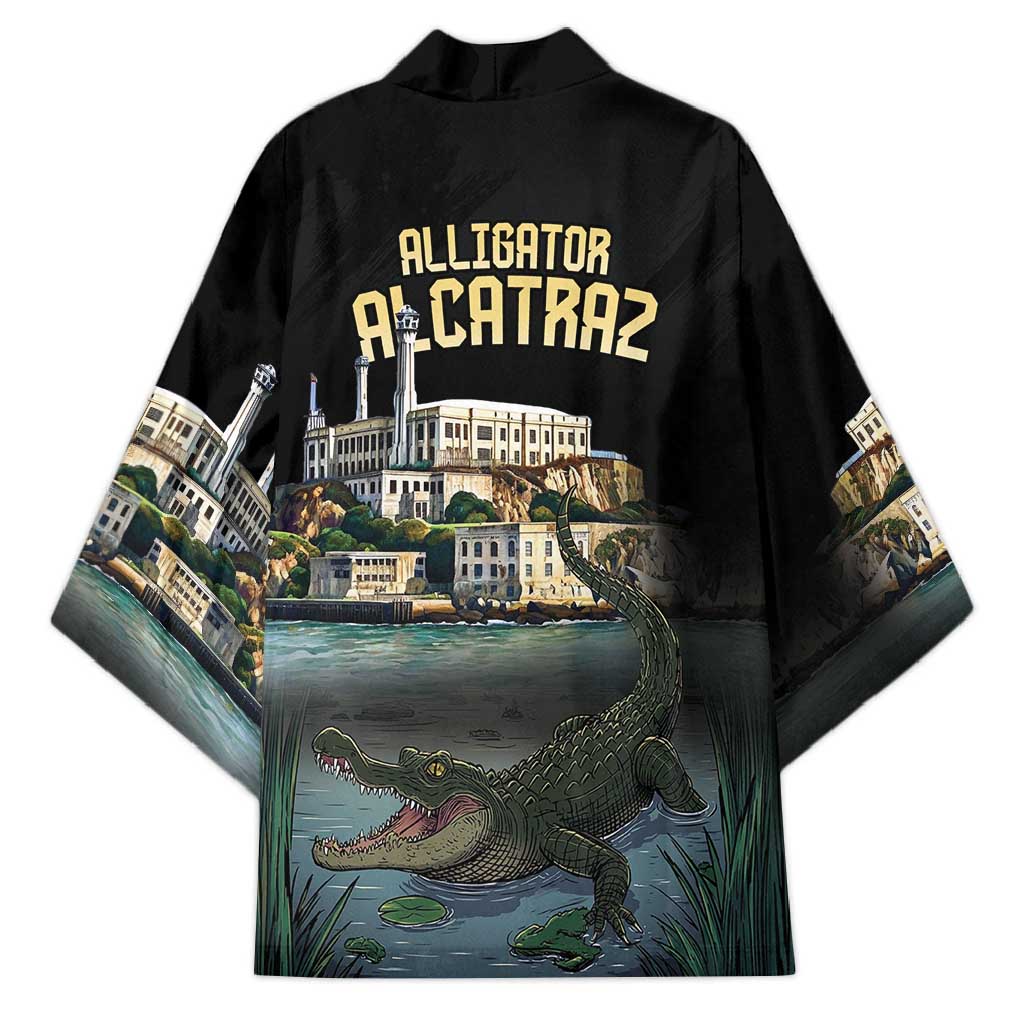 Everglades Alligator Alcatraz Florida Kimono - Wonder Print Shop