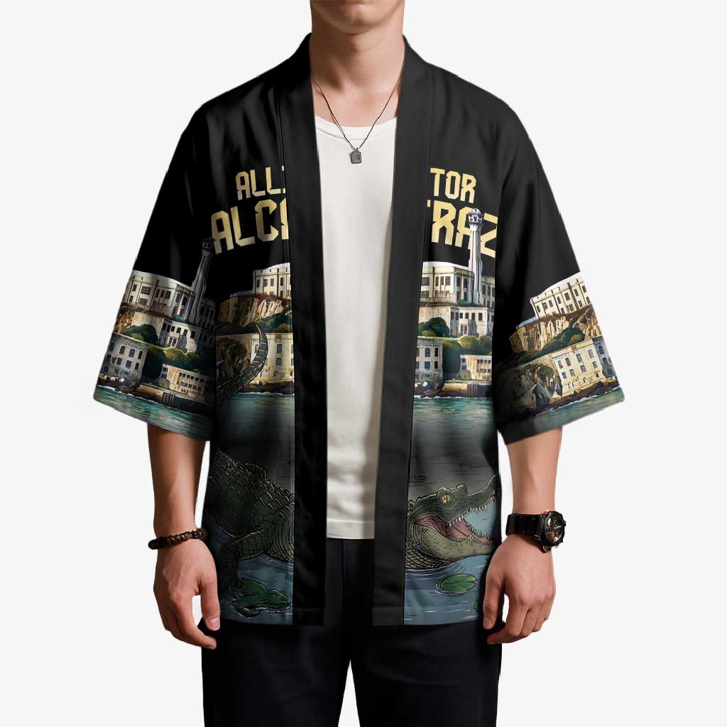 Everglades Alligator Alcatraz Florida Kimono - Wonder Print Shop
