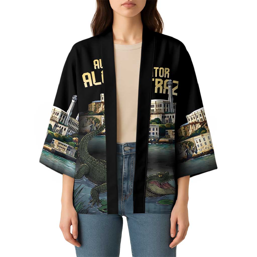 Everglades Alligator Alcatraz Florida Kimono - Wonder Print Shop