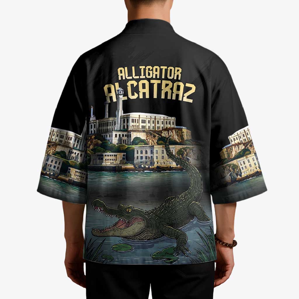 Everglades Alligator Alcatraz Florida Kimono - Wonder Print Shop